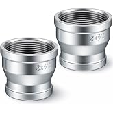 Cinnvoice 2 Pack 2-1/2" X 2" FNPT Reducer Galvanized Reducing Coupling | 300 PSI High Pressure, Female Thread Pipe Fitting Adapter for Plumbing, Fire Protection, Irrigation &amp; Industrial Steam