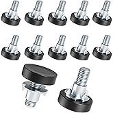 Celuisiva 1/4" Thread Leveling Feet, 12 PCS Adjustable Furniture Levelers with T-Nuts, Threaded Screw-in Table Feet for Individual Adjustment