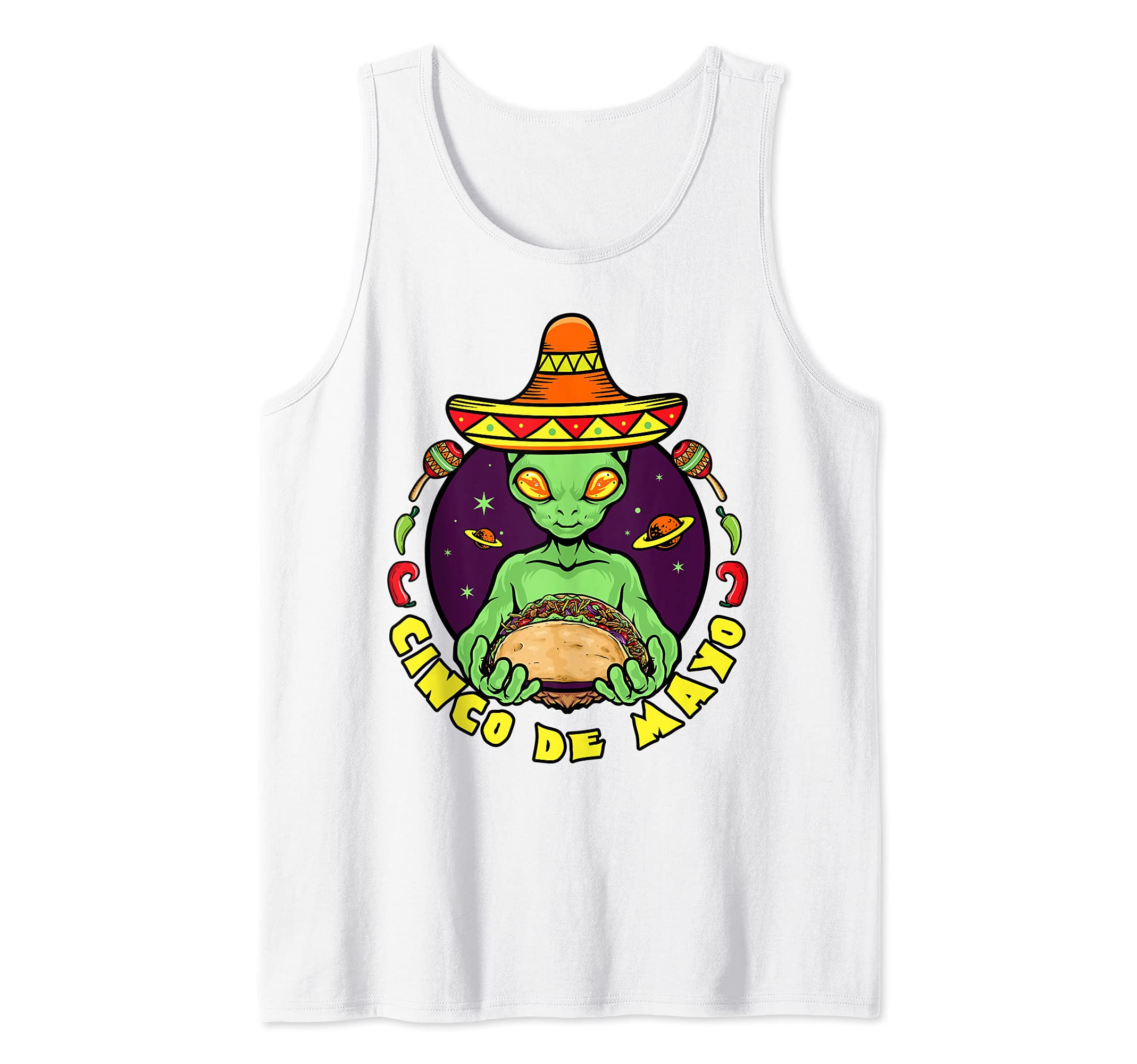 Cinco De Mayo Alien Tacos Cinco De Drinko Party Tank Top