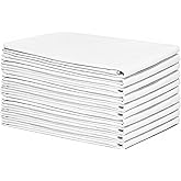 Organic Cotton White Dish Towels - 10 Pack Quick Drying White Kitchen Towels - Lint-Free Organic Cotton Dish Cloths - Extra Large Highly Absorbent Blank Tea Towels - 27"x27"