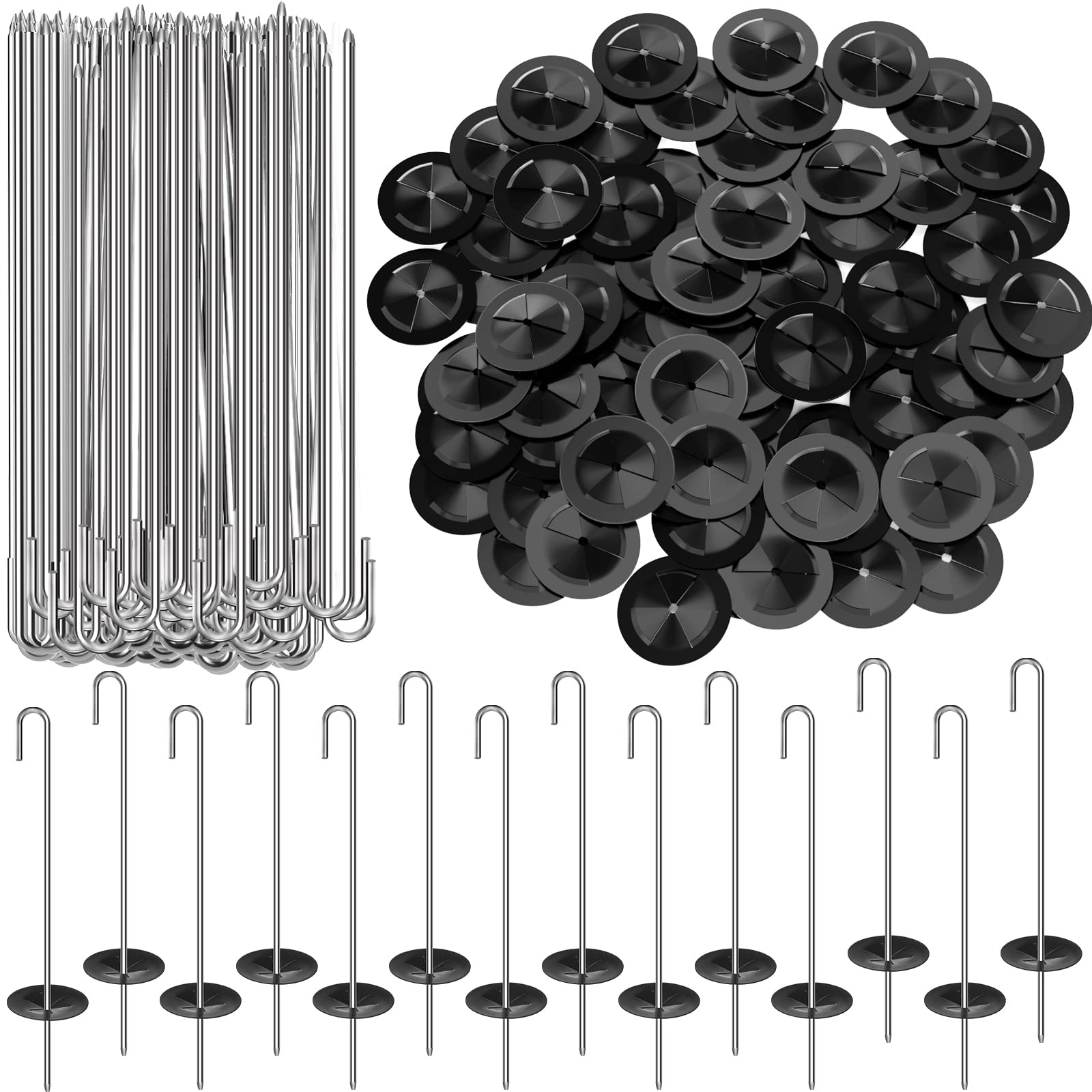Photect Solar Panel Guard Clips Animal Guard Fastener Animal Roll Kit Stainless Steel Fastener Clips for Solar Panel Bird Wire Pigeon Fence(100 Packs,25 mm)