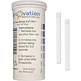 Iron Test Strips, 0-100 ppm [Vial of 50 Strips] for Measuring Free Soluble Iron (Fe2+ and Fe3+)