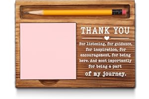 AKEKE Thank You Sticky Note Holder, Thank You Appreciation Quote Gifts for Leader Boss Women Best Mom Mentor Coach Manager Coworker Teacher Self-Stick Note Pad Holders GSH22