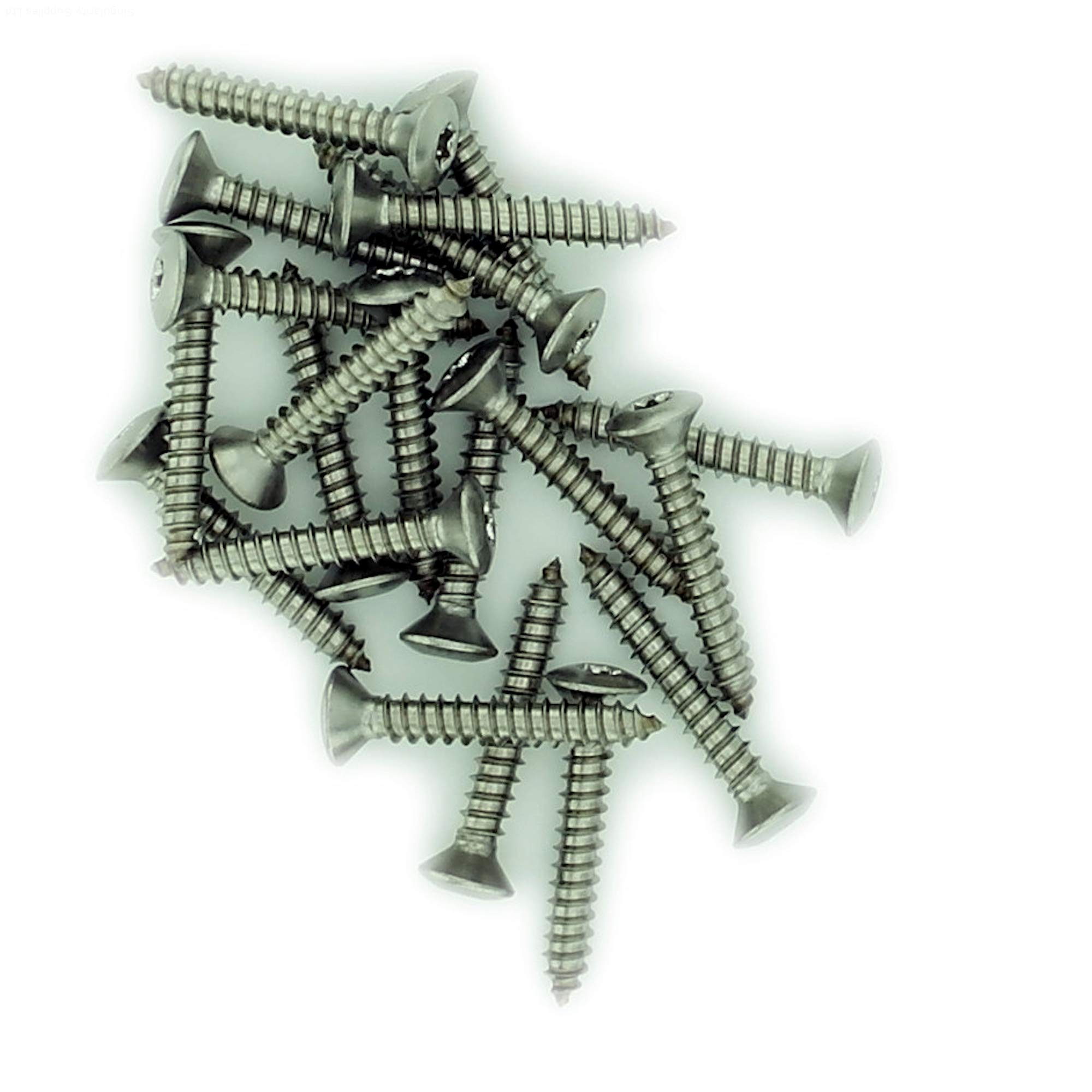 No.8 x 0.625 (4.2mm x 16mm) TX Raised Countersunk Self-Tapping Screw - Stainless Steel (A2) (Pack of 20)