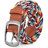 XZQTIVE Braided Belt Stretch Belt for Men and Women Multicolored Woven Golf Belt Elastic Jean Belts
