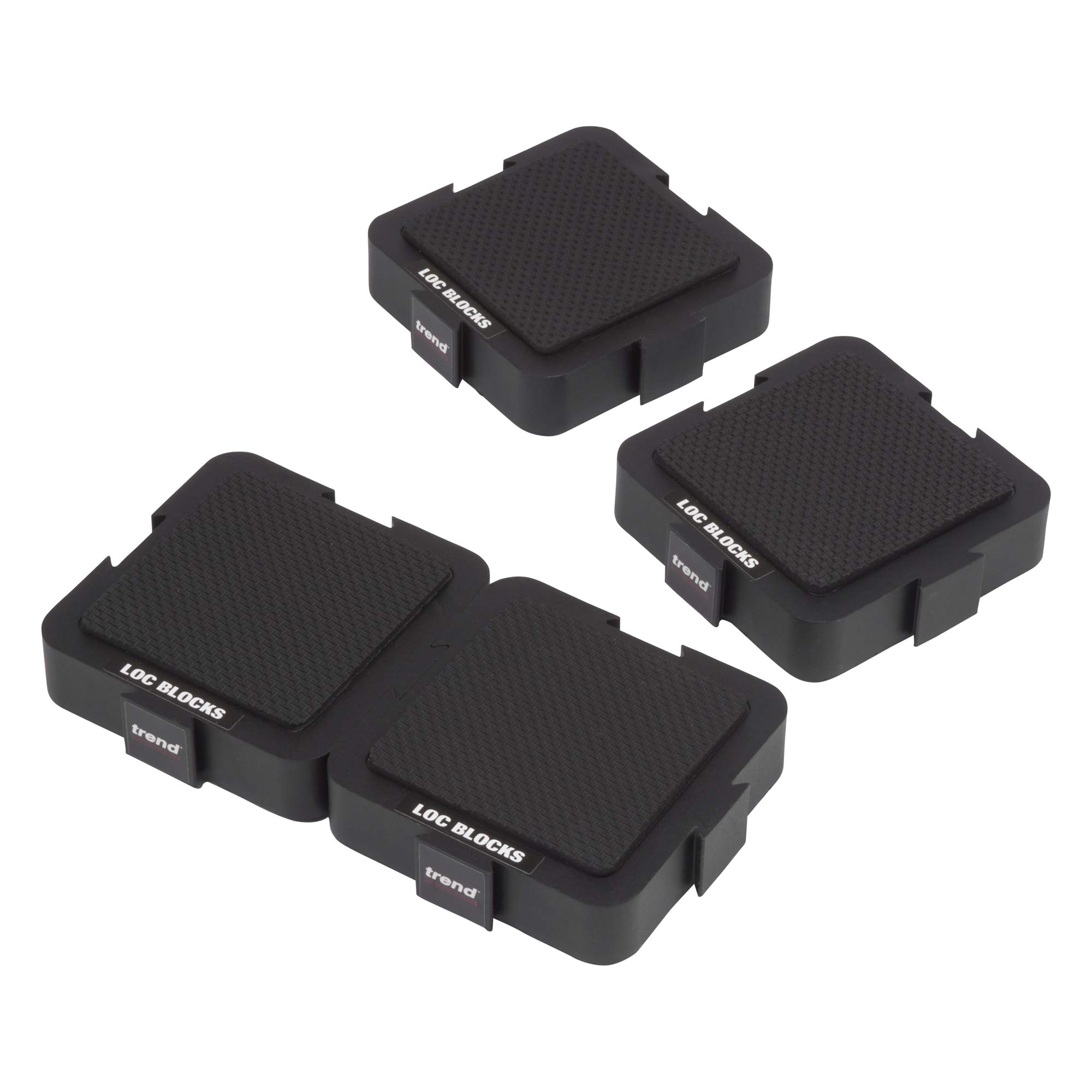 TREND Trend Interlocking Gripping Blocks for Securing Work Pieces, Pack of 4, Loc Blocks, LOC/BLK/PK1