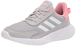 adidas Tensor Running Shoe, Grey/White/Super Pop, 6
