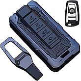 Mtverver Compatible with BMW Key Fob Cover 1'F20/2'F22/3'F30/4'F32/5'F10/6'F11/7'F01/X3 F25/X4 F26/M3 M4 M5 M6, Metal Key fob Cover for BMW Key Accessories (B-Model)