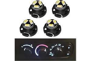 RAVSOFT AC Climate Heater Control LED Lights Bulbs Kit replacement Compatible with 2002-2008 Dodge Ram 1500 2500 3500 Dakota (White), Pack of 4