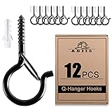 ADIIL 12 PCS Q Hanger Hooks with Safety