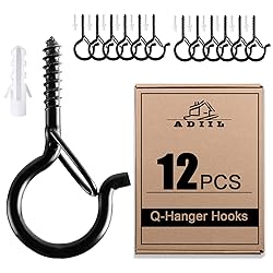 ADIIL 12 PCS Q Hanger Hooks with Safety