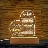 SANDJEST Night Light Gift for Best Friend Bestie Acrylic Light Lamps Gifts BFF Bestfriend Soul Sister Friendship Lights Lamp Gift for Birthday Christmas
