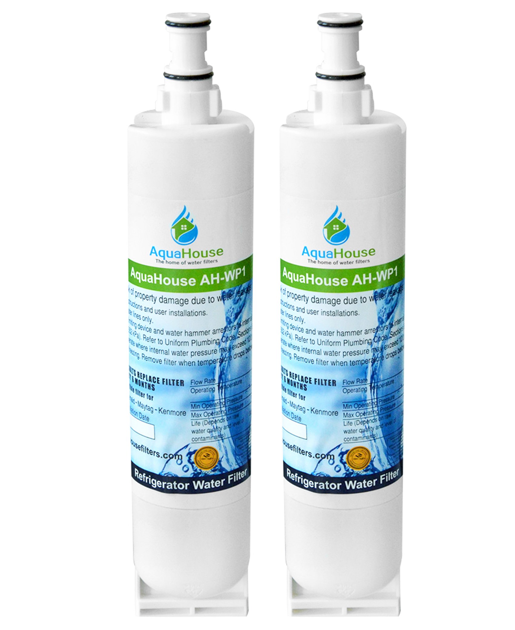 2X AH-WP1 Compatible Water Filter for Whirlpool Fridge SBS002, 4396508, 481281729632, 461950271171, S20BRS, SBS003
