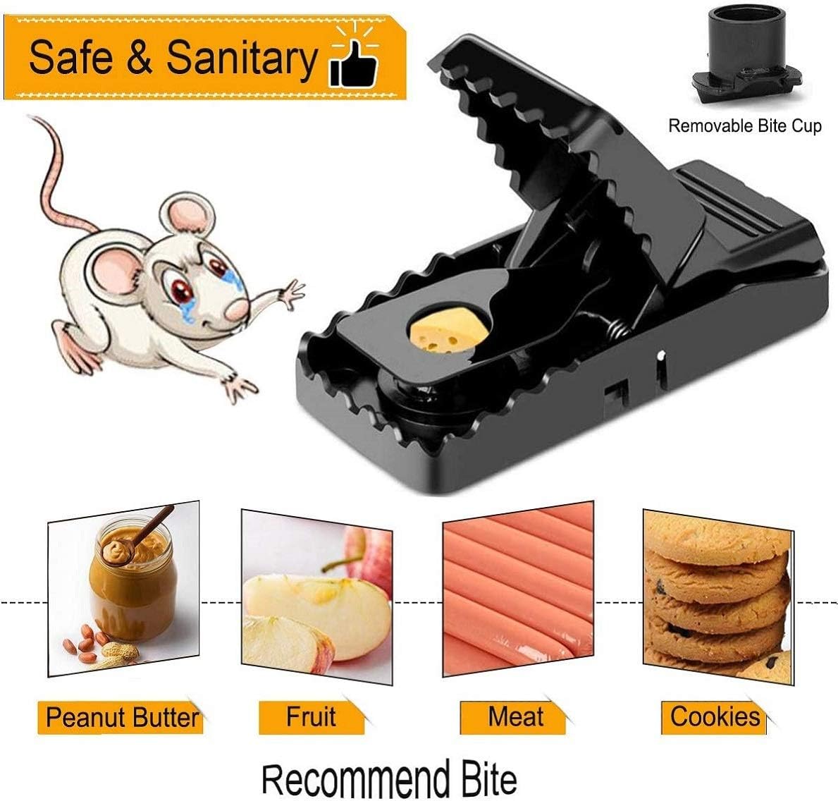 Feeke Mouse traps Small Mice Catcher Indoor Quick Effective Sanitary Safe for Family and Pet : Garden & Outdoor