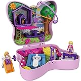 Polly Pocket Backyard Butterfly Compact, Outdoor Theme with Micro Polly Doll, Polly’s Mom Doll 5 Reveals & 13 Accessories, Po