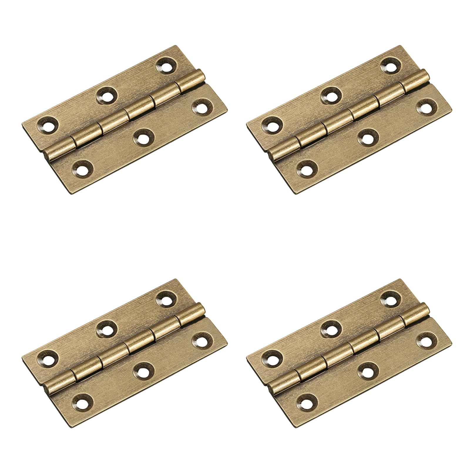 4Pcs,Antique Brass Door Hinges 2.5inch Heavy Duty Folding Hinges,for Gate,Window,Drawer