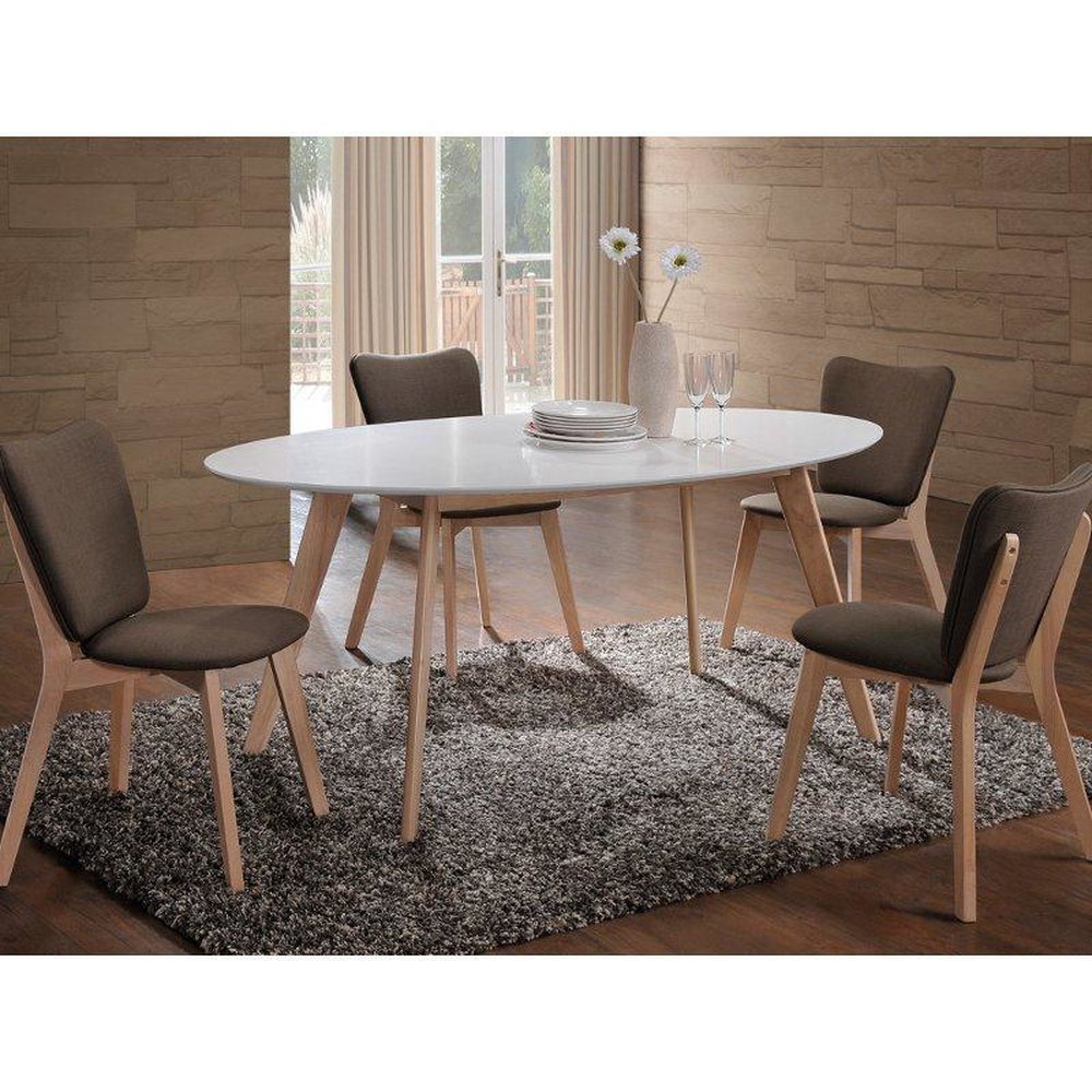 JUSTyou Montana Mesa de comedor Blanco Roble Tamaño x x cm