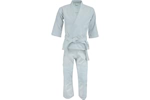 ULTIMATE FIGHT GEAR Ultimate - Judo Single Weave Kids Adults Unisex Karate Gi Uniform - (Belt Included)