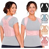 Fit Geno Posture Corrector for Women Lite, Upper Back Brace for Slouching | An Adjustable, Lightweight Design Supports Your Neck, Shoulders, and Upper Back to Help You Sit and Stand Taller