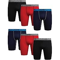 AND1 Mens Boxer Briefs - 6 Pack Platinum Performance Mens Boxers