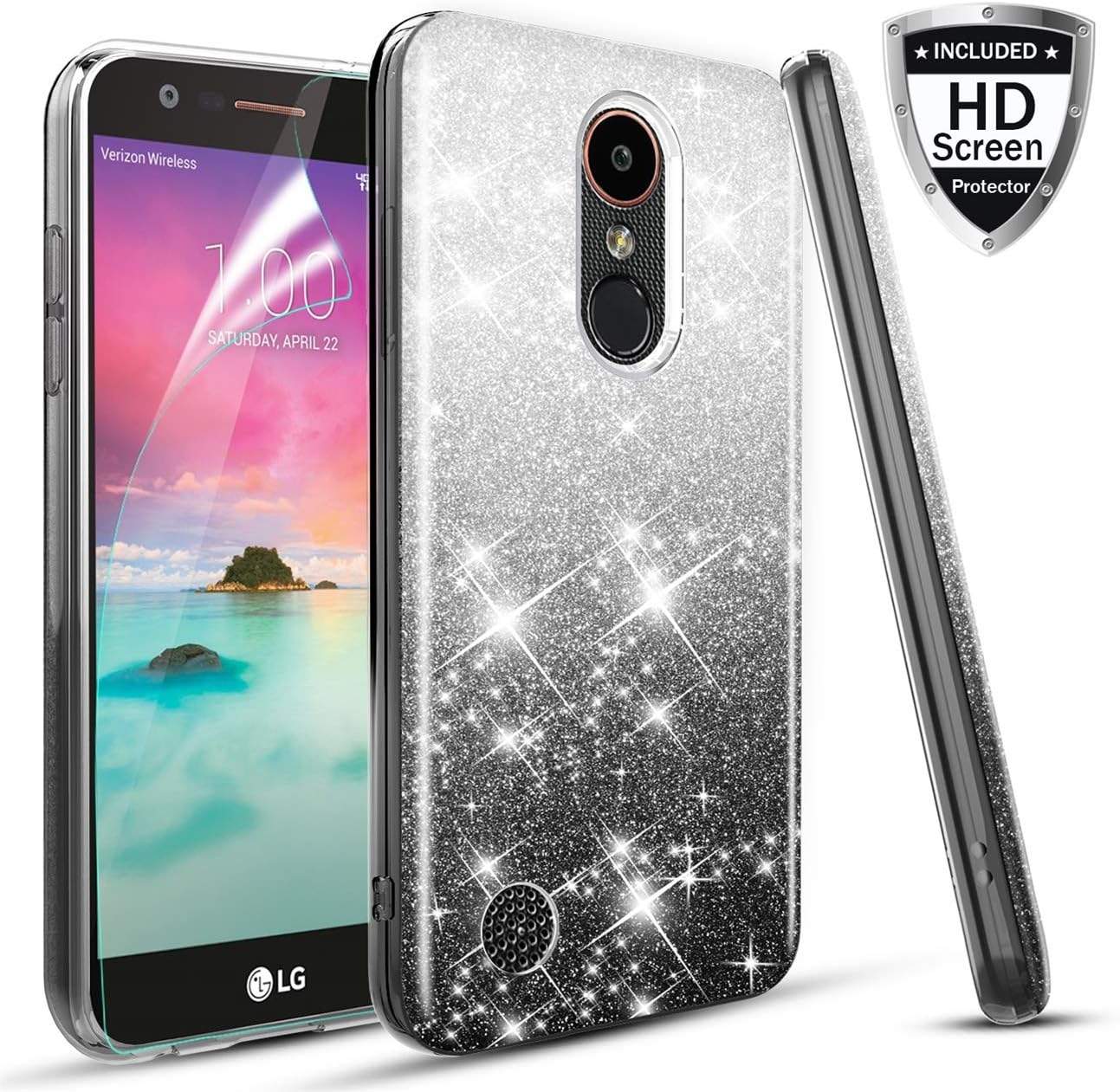 Best lg k20 plus phone case glitter prime