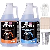LET'S RESIN EPOXY RESIN Fast Cure Resin Epoxy for Jewelry,1 Gallon Quick Dry Resin-4 Hours Demold,Crystal Clear & Bubble Free Casting Epoxy for Painting,Craft,Art,Molds