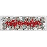 Artoid Mode Red Snowman Deer Tree Christmas Runner Rug, Winter Home Decor Low-Profile Washable Area Rug for Hallways Entryway Bedroom Bathroom Laundry Room Indoor 2x6 Feet