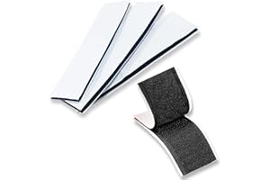 LoquatPark 15 Sets 1x4 Inches Heavy Duty Adhesive Hook and Loop Tape, Super Strong Stickiness for Fabric, Sofa, Crafts, No Se