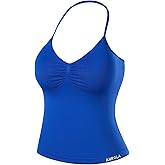 AUROLA Women's Influence Longline Strappy Halter Workout Tank Top