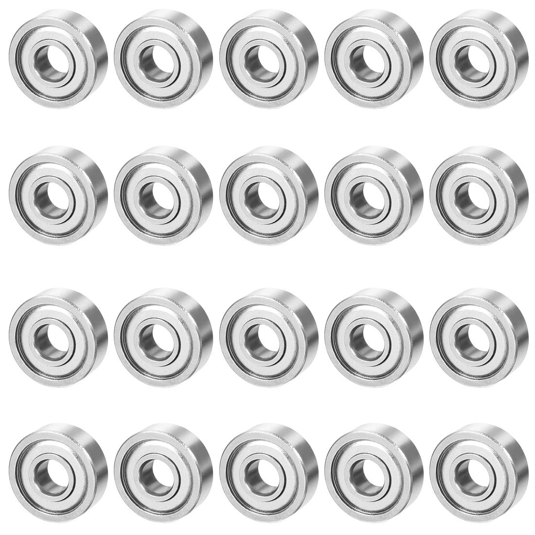 Sourcingmap 20pcs 5mmx14mmx5mm Double Shielded Miniature Deep Groove Ball Bearing