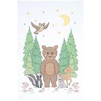 Jack Dempsey Stamped White Quilt Crib Top 40x60-baby Love Bears