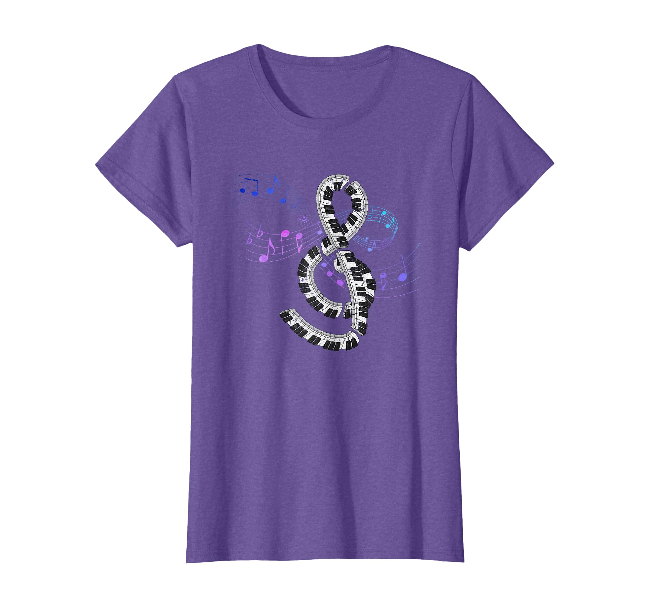 Treble Clef Piano Keyboard Pianist Music Notes Piano T-Shirt