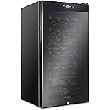 Ivation 28 Bottle Compressor Wine Cooler Refrigerator w/Lock | Large Freestanding Wine Cellar For Red, White, Champagne or Sp