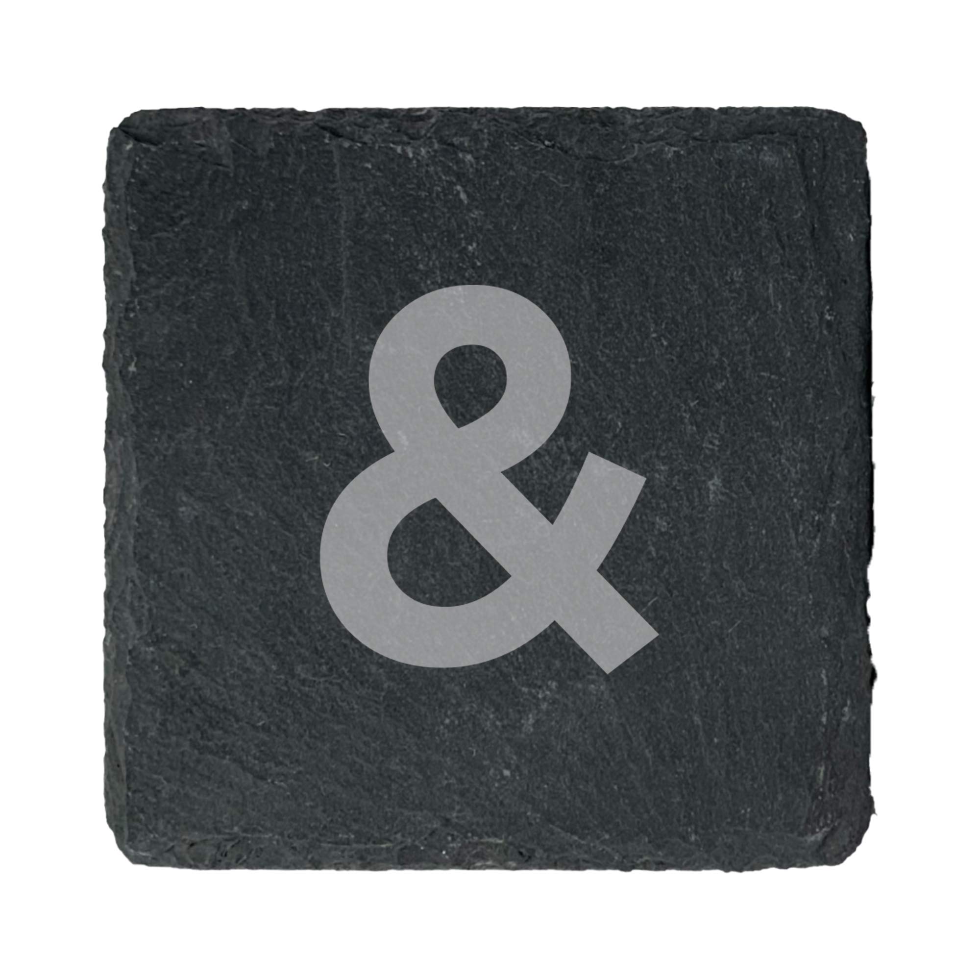 eBuyGB Scrabble Drinks Coasters, Square Slate Coaster, Individual Alphabet Letters, Scrabble Tiles with Score Marks - Personalise Your Own Scrabble Words (&)