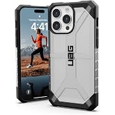 URBAN ARMOR GEAR UAG Case Compatible with iPhone 15 Pro Max Case 6.7" Plasma Ice Rugged Transparent Clear Military Grade Drop Tested Protective Cover