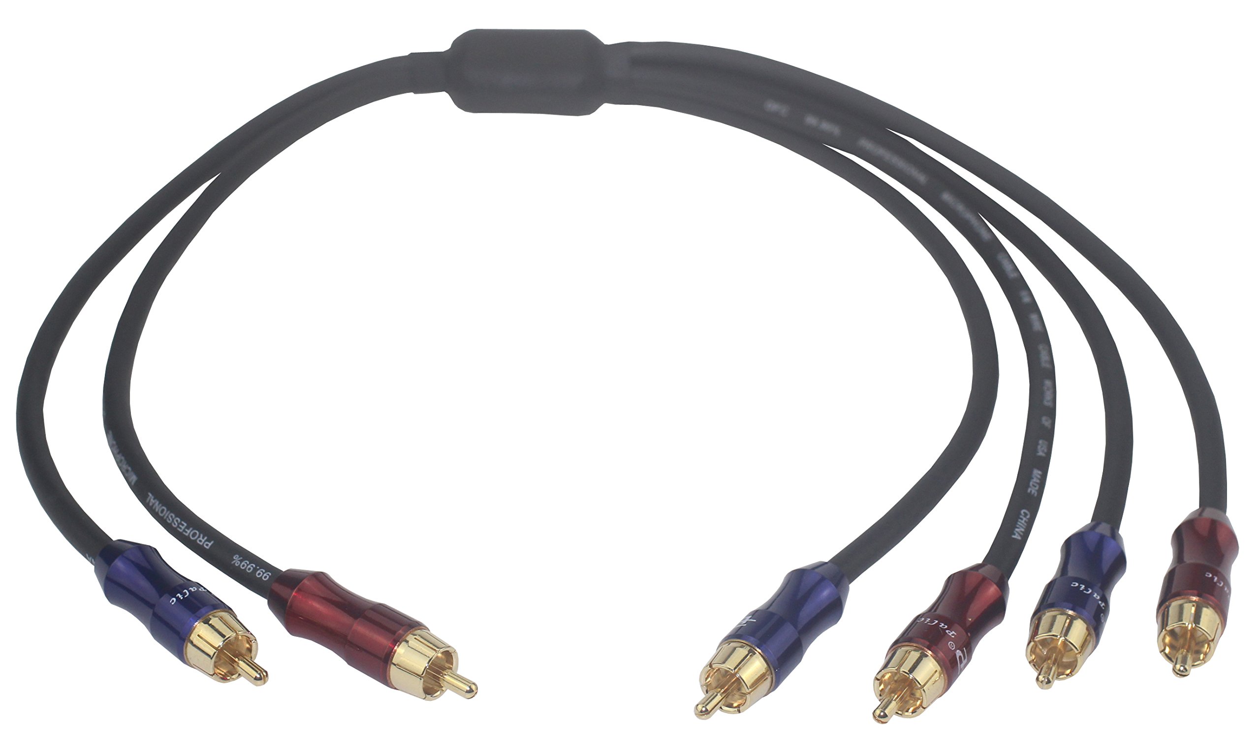 Photo 1 of VKheroKV RCA Stereo Plug Male to Dual RCA Plug Male Audio Splitter Cable - Gold Plated / 4n OFC Pure Copper Wire (1.5FT(50CM))