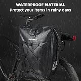 ROCKBROS 25-32L Waterproof Bike Pannier Bag Rear Rack Carrier Bag Black view 2
