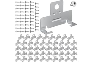 LVWIT 50 Pack Recessed Light Clips, for 5/6 Inch Retrofit Metal Cans, Galvanized Iron C-Clips for Retrofit Pot Light