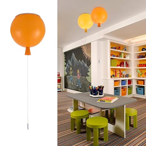 Gl Kids Ceiling Light Modern Diy Flush Mount Pc Balloon Light Ceiling Light For Children Room Bedroom Living Room Girls Room Boys Room Orange Dia