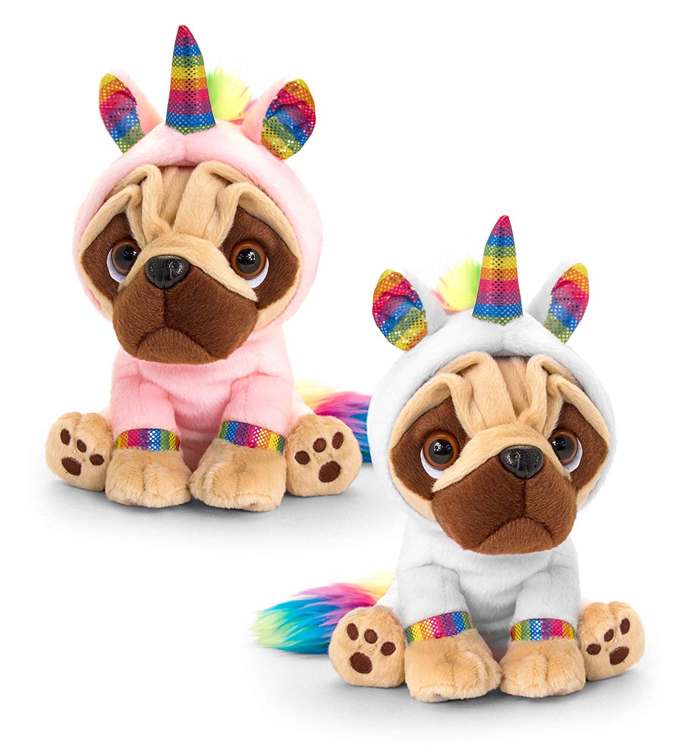 Keel Toys Pugsley Rainbow Unicorn (Size 20 Cm) - Assorted Best Gifts for Childrens