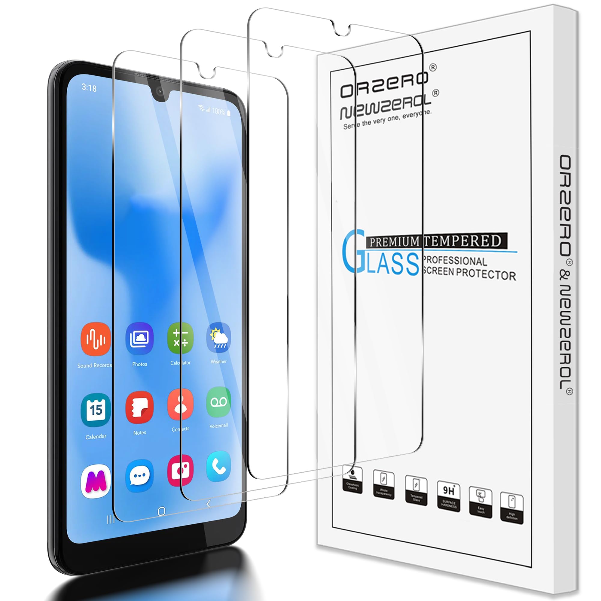 Orzero (3 Pack) Tempered Glass Screen Protector Compatible for Gabb Phone 4 (6.1 inch) Protector De Pantalla 9 Hardness High Definition Bubble-Free (Not for Gabb Phone 4 Pro 6.5 inch)
