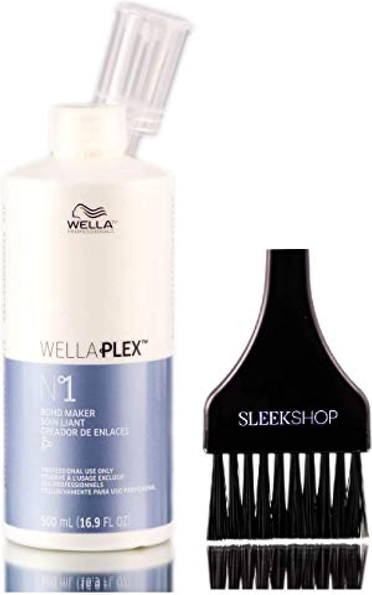 Wella WELLAPLEX N°1 Bond Maker (with Applicator Brush) Plex No1 Bond Maker Number 1 (16.9 oz / 500 ml - PROFESSIONAL SIZE)