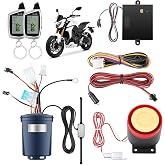 Motorcycle Alarm System, Remote Control Engine Start 115dB Anti-Theft Alarm | Motorcycle Anti-Theft Alarm Security System, Shock &amp; Microwave Dual Detection, Engine Cut Off &amp; Remote Start
