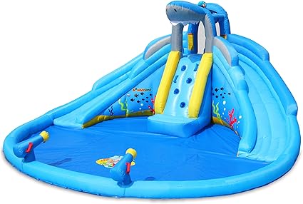 bounceland cascade inflatable water slides with large pool