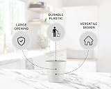 Zuvo 5L Plastic Paper Bin White Wave Design Office Desk Bin view 3