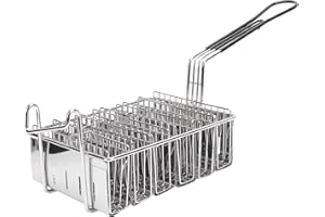 YUYTE U Shaped Taco Fryer Basket, Stainless Steel Taco Holder with Long Handle, Holds 6 Shells, Deep Frying Rack for Crispy T