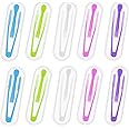 JUNEBRUSHS 10 Pack Colorful Contact Lens Remover and Inserter Tool Case Set, Portable Tweezers with Soft Tip, Applicator for Soft Hard Contact Lenses