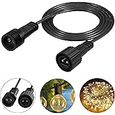 Bexdir Waterproof Extension Cable 2Pin,16AWG Extension Lead Waterproof Cord,IP68 Extension Cable for Solar Spotlights,Garden Spike Lights,LED Strip Lights (9.84FT) 1Pack