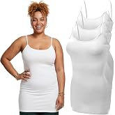 Emmalise Women's Basic Casual Long Camisole Adjustable Strap Cami Layering Top