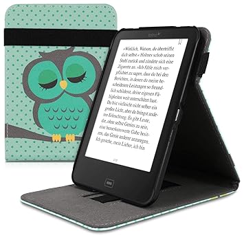 kwmobile Tolino Shine 2 HD Hülle - Schlaufe Ständer - e-Reader Schutzhülle für Tolino Shine 2 HD